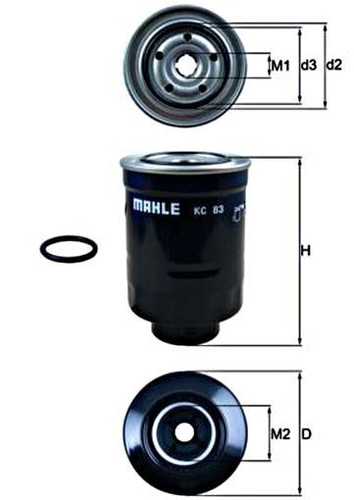 Fuel filter mahle fits - filter, toyota