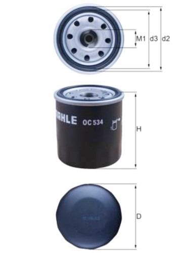 Oil filter mahle - filter, fits
