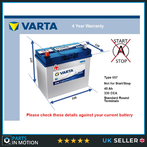 Battery fits toyota yaris - toyota, iq