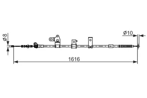 Handbrake cable 987 - 482, 307