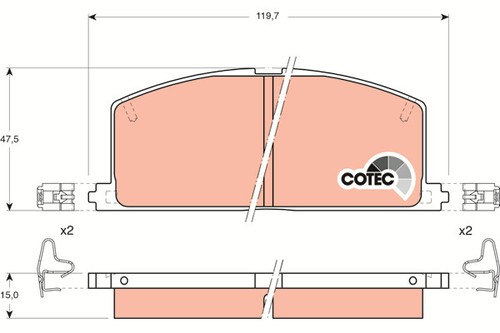 Brake pad set disc - pad,